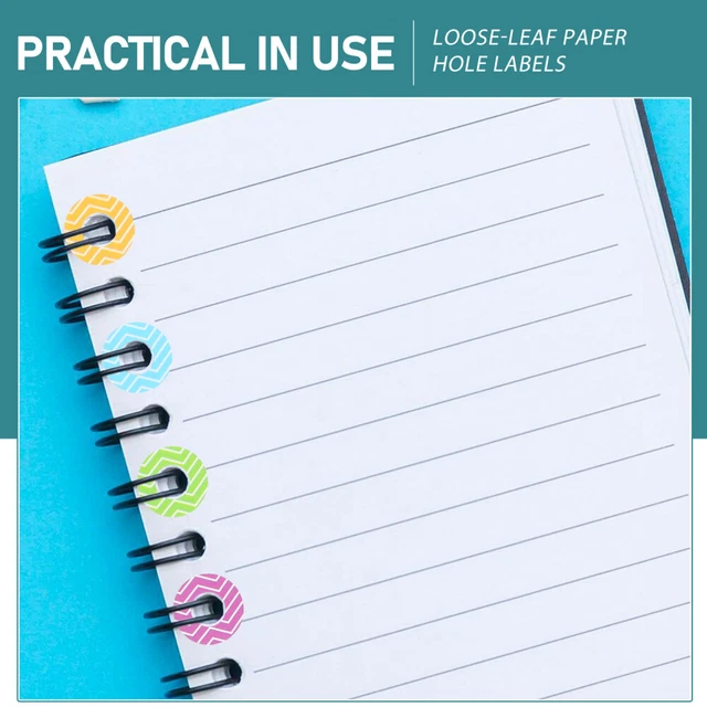 10 SHEETS BINDER Paper Hole Stickers Reinforcements Loose Leaf Label £6