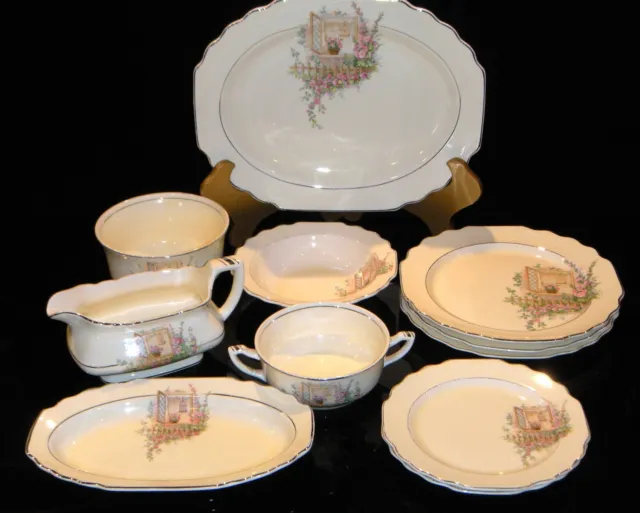 Vintage MCM W.S. George "Breakfast Nook" Canarytone China in Lido Shape