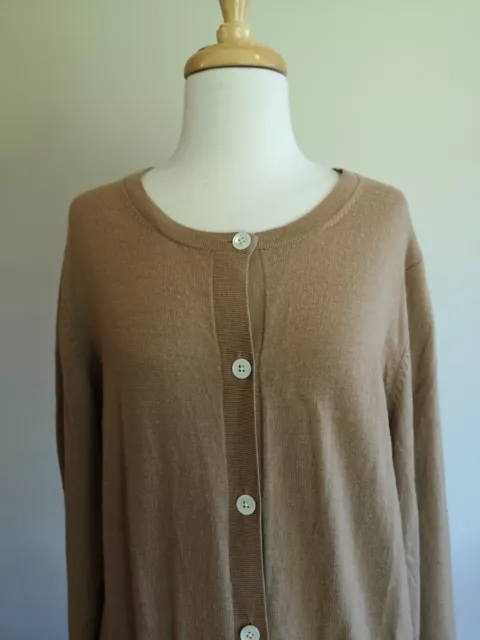 RM Williams Woman's Cardigan 100% Merino Wool Brown Size 16