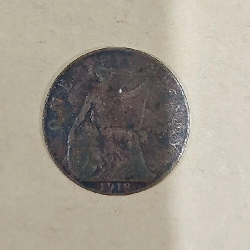 English 1 Penny coin 1918