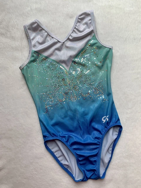 GK ELITE gymnastics Leotard DREAMLIGHT Fade SEA SPARKLE Sequin BLING Ombre AS GK ELITE gymnastics Leotard DREAMLIGHT Fade SEA SPARKLE Sequin BLING Ombre AS