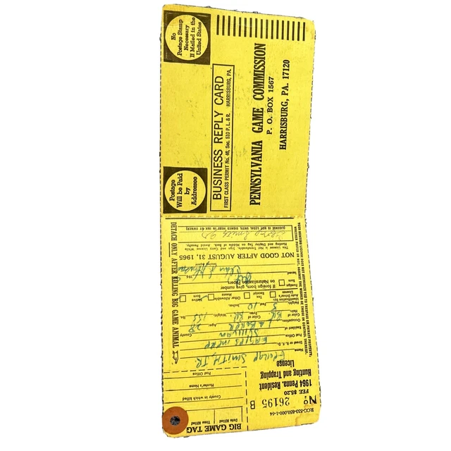 1964 PA RESIDENT Hunting License And Deer Tag 8.00 PicClick