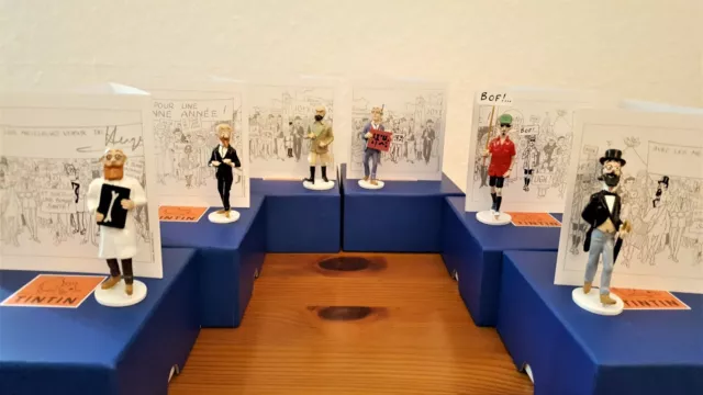 Tim und Struppi Metall Figuren ✅ Carte de Vœux 1972 - Serie 11 - Tintin (Fries) 2