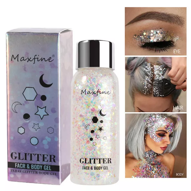 Gel Cara Corporal Crema Duradera Festival Maquillaje Belleza Destacador Brillo Largo