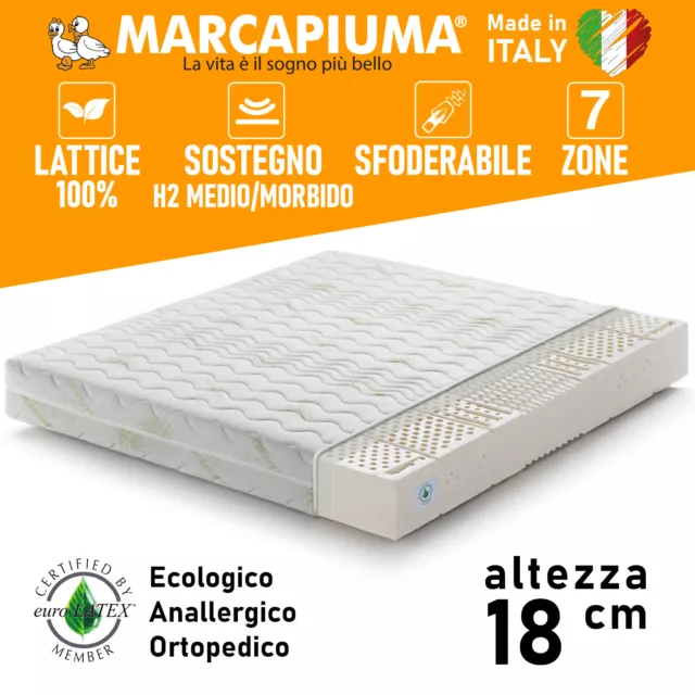 Matratze Latex 100% Abnehmbar Sevenlife 18 cm Milbe Aloe Marcapiuma