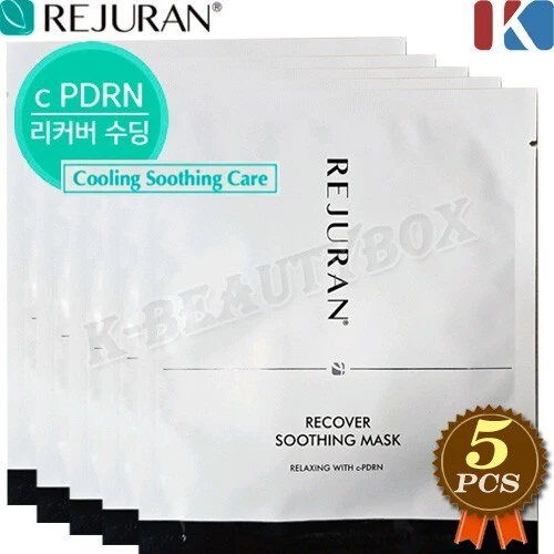 Masques Apaisants REJURAN Recover - 5 Feuilles - 25ml Chaque - Soin Coréen K-beauty