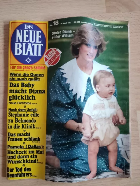 Das Neue Blatt Nr.1 8 April 1983 Diana und William Stephanie Belmondo Pamela