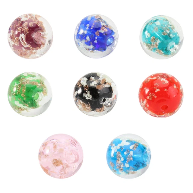 8 pz braccialetti in perle di vetro orecchini fai da te manuale