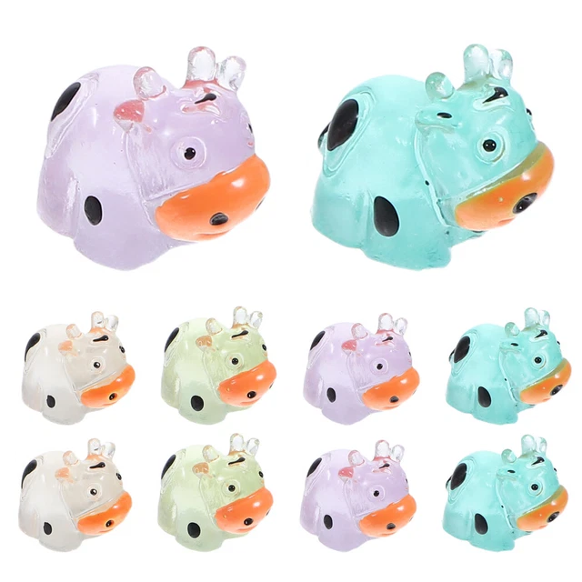 Nxyupv 100 Pcs Mini Vache Figurines Résine Vache Miniature Animaux