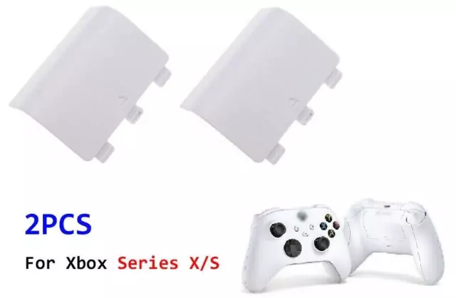 2X Replacement Battery Back Door Lid Cover White For Xbox Series X S Controller