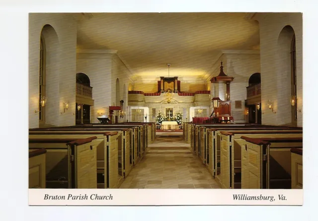 POSTCARD - Bruton Parish Church, Williamsburg Virginia 1990s