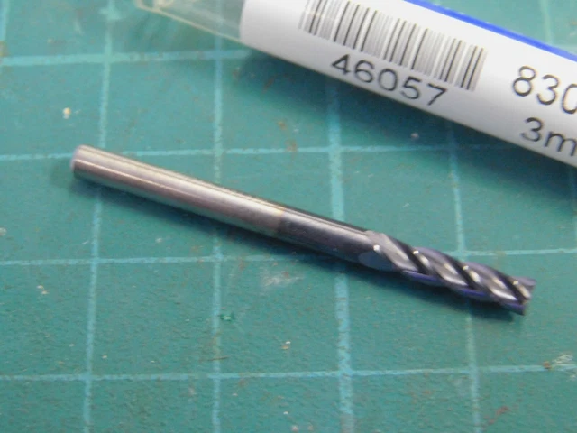 4 Garr 4 Flute Solid Carbide Square End Mills 3mm Diameter 13mm LOC 39mm OAL