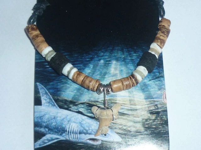 Collana Con Dente Di Squalo In Plastica Per Uomo E Ragazzo - Ciondolo Intagliato Stile Surf E Spiaggia