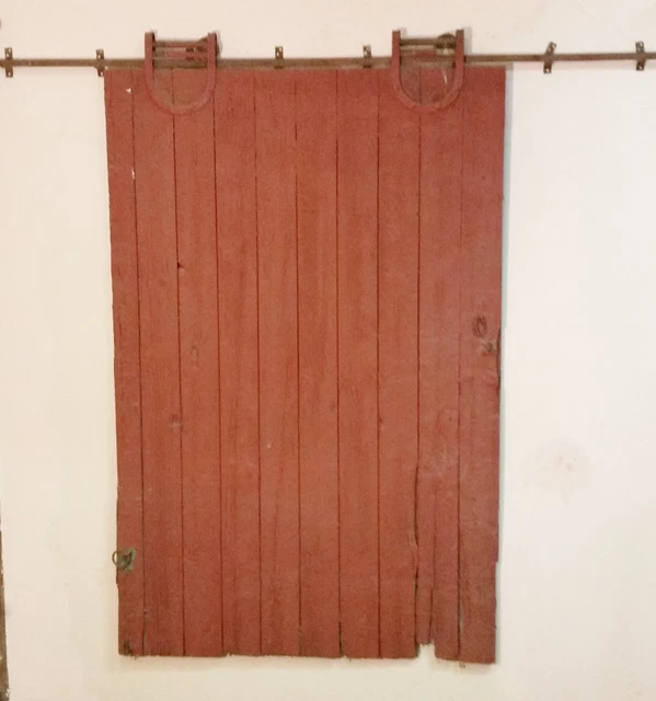ANTIQUE BARN DOOR Ca. 1800s COUNTRY PINE Sliding Door with Track