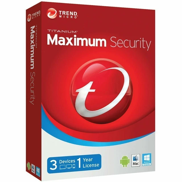 TREND MICRO MAXIMUM Security 2026 3 PC / Geräte 1 Jahr | Vollversion ...