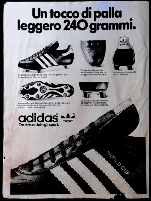 Adidas World Cup Spot 1980 Pubblicita' Vintage Advertisement Poster Anni 80'S