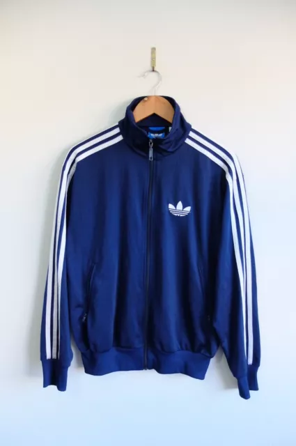 Adidas Originals tracksuit jacket Navy Blue S firebird track trefoil Rare 2009