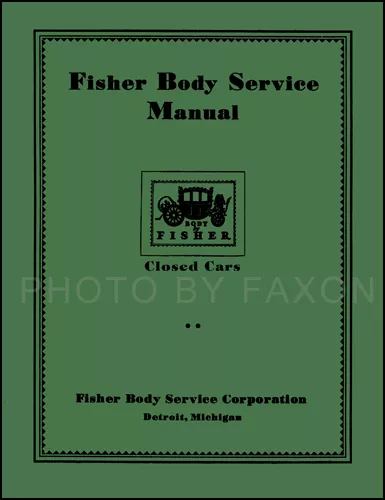 Oldsmobile Cuerpo Reparación Tienda Manual 1932 1931 1930 1929 1928 1927 1926