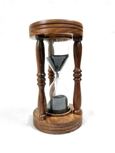 PREMIUM SHEESHAM MADERA 30 Minutos Temporizador de Arena Reloj de