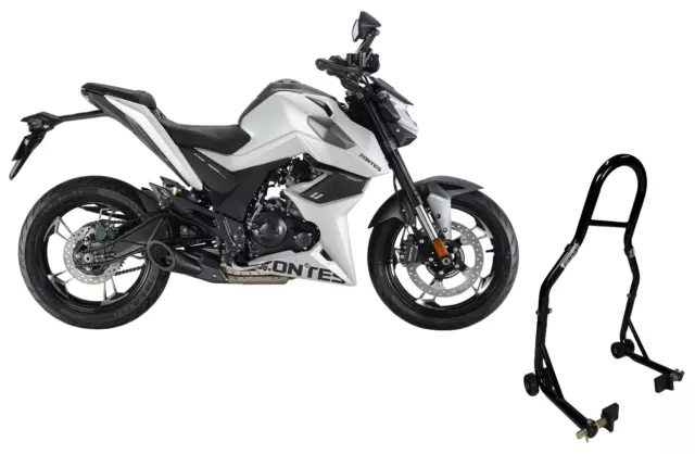 cavalletto moto alzamoto alzare ruota gomma posteriore sollevare Zontes U 125