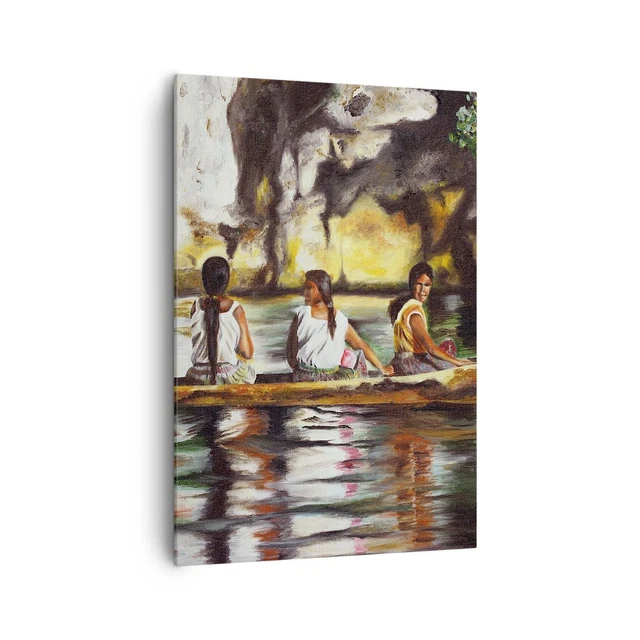 Runa Art Quadro Murale Moderno – Albero Della Vita Con Acqua, 110g/m², Made In Germany, 002315a