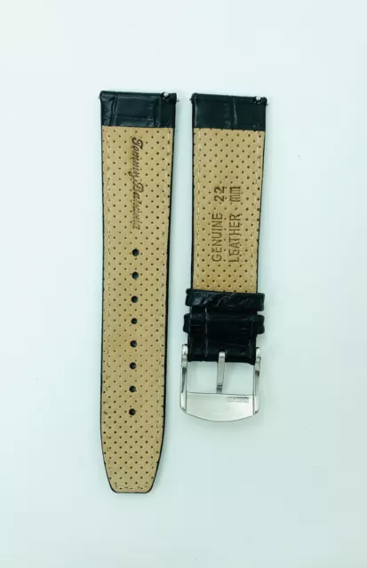 Tommy Bahama Watch Strap , Tb1050 , Black Croco Textured Leather Strap , Tb1051 2