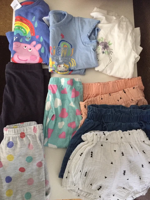 Girls Clothes 10 Item Bundle - Outfit / Sets - Peppa Pig 18-24 Months