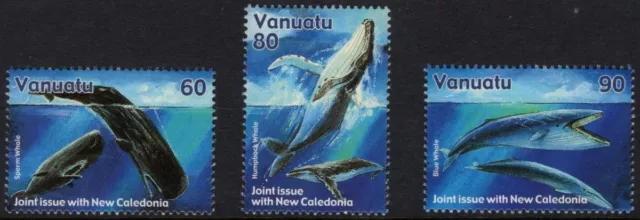 VANUATU - 2001 'WHALES - JOINT ISSUE NEW CALEDONIA' Set of 3 MNH [D8589]