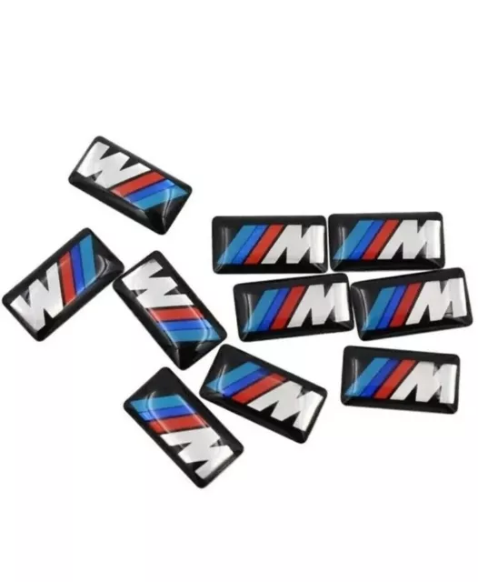 10x BMW M Felgenaufkleber für Alufelgen  Lenkrad Selbstklebend 17x9mm  Emblem