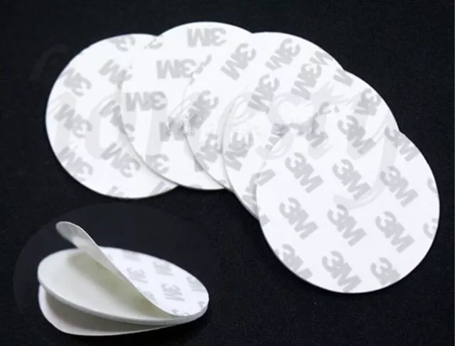 3 x 50mm Round Smoke Alarm Self Adhesive Pads Mounting Double Sided Sticky Pad