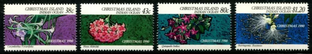 1990 Christmas Island Christmas Issue Set Of 4 Stamps MNH, Clean & Fresh