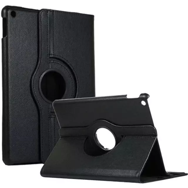 Leather Flip 360° Rotating Portfolio Stand Case for iPad Mini 6 2021 BLACK