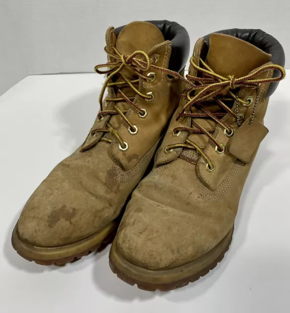 CLASSIC TIMBERLAND BOOTS  Womens 9 LLLBOOTS Tan Brown High Top Leather Brand Tag