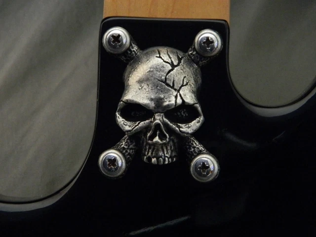SKULL NECK PLATE COVER FOR BC RICH WARLOCK WARBEAST GUITAR custom solid metal SKULL NECK PLATE COVER FOR BC RICH WARLOCK WARBEAST GUITAR custom solid metal
