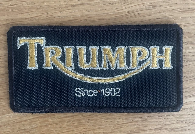 Patch Ricamato Stemma Moto Vintage – Horrus ½, 70x55 Mm, Termoadesivo, Made In France