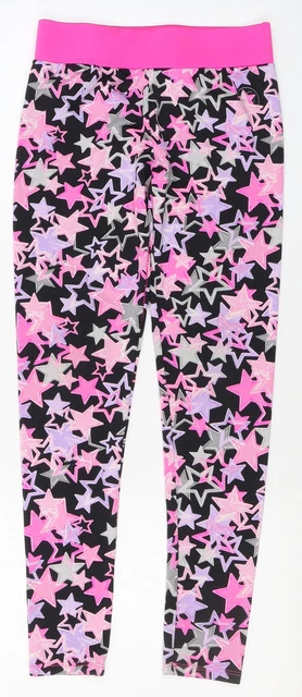 TU Girls Pink Geometric Polyester Jogger Trousers Size 9 Years  Regular  - Stars