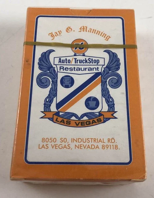 Vintage JAY G. MANNING Auto / Truck Stop Restaurant Las Vegas Playing Cards