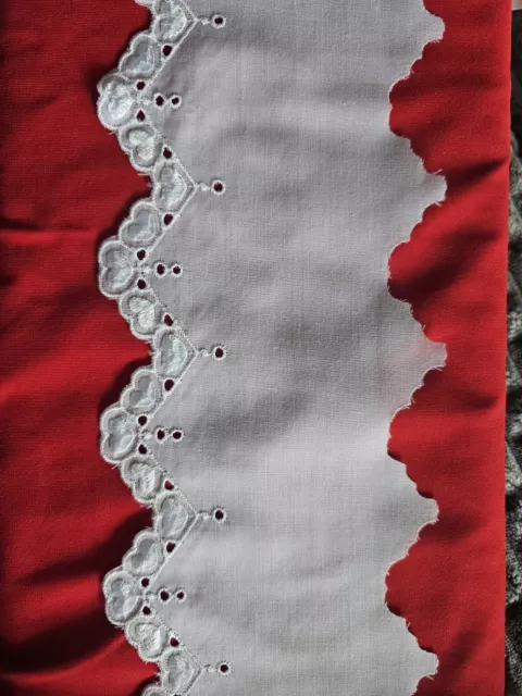 Schweizer Baumwolle Spitzenborte,Spitze,lace in weiß 11cm breit