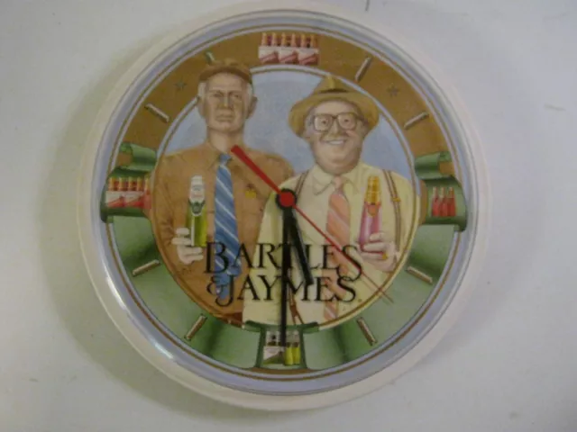 Vintage BARTLES & JAYMES Wine Coolers Advertising Quartz Wall Clock