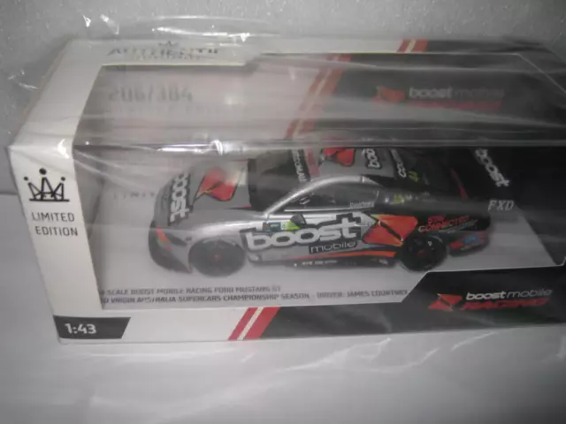 1:43 Authentic 2020 Ford Mustang Gt James Courtney Boost Mobile #44 V8 Supercar