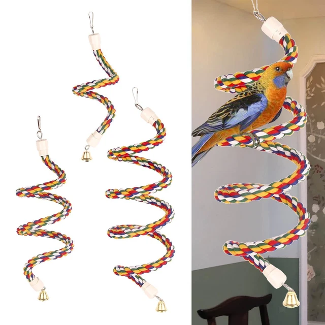 Flexible Papageien-Kletterseil-Schaukel-Sitzstangen Vogel-Seil-Sitzstange