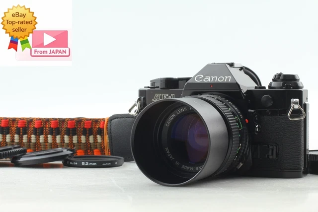 MINT W/HOOD] CANON AE-1 Program SLR Film Camera New FD NFD 50mm f1