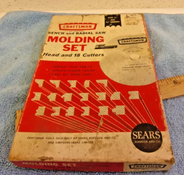Craftsman Radial Arm Saw Adjustable Carbide Dado & 18 Piece Molding Set