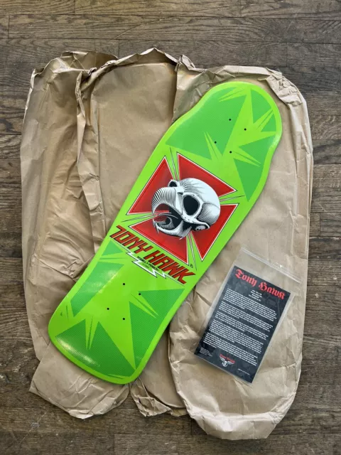 Powell Peralta Bones Brigade Series 15 Reissue Tony Hawk Skateboard Deck Lime