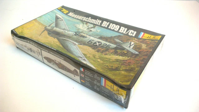 KIT HELLER   MESSERSCHMITT Bf 109 BI/CI  1/72è   BOITE NOIRE ANNÉE 70   COMPLET 2
