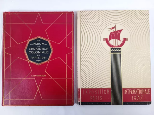 Lot 2 Albums ILLUSTRATION Exposition Coloniale 1931 Internationale 1937 Paris F3