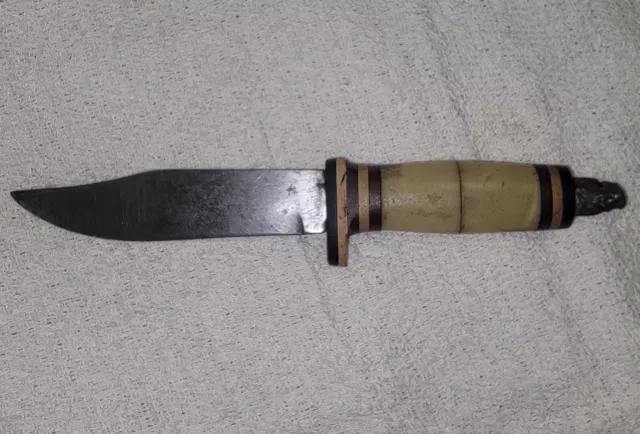 Part missing Vintage Weske USA Fixed Blade Hunting Knife