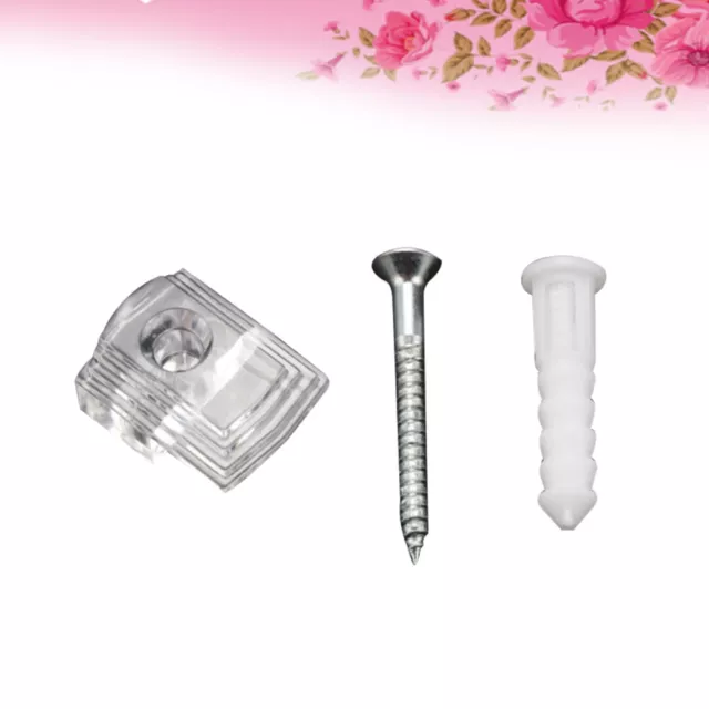 24 Pcs Frameless Mirror Hanging Kit Mirror Mirror Frameless Mirror Securing Clip