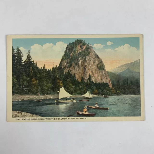 Postcard Oregon Columbia River OR Highway Castle Rock Unposted 1910s