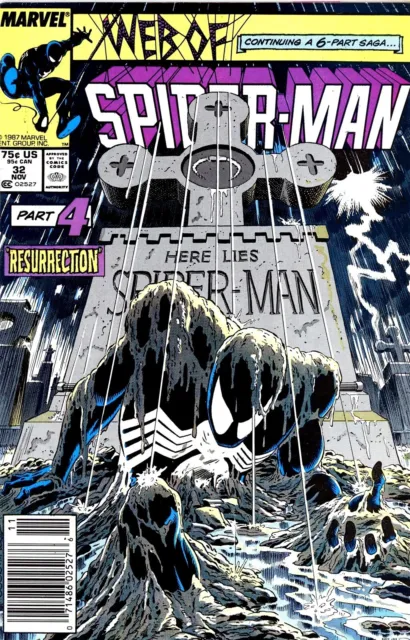 Web of Spider-Man #32 Newsstand Marvel 1987 Mike Zeck Iconic Cover~ VERY NICE!